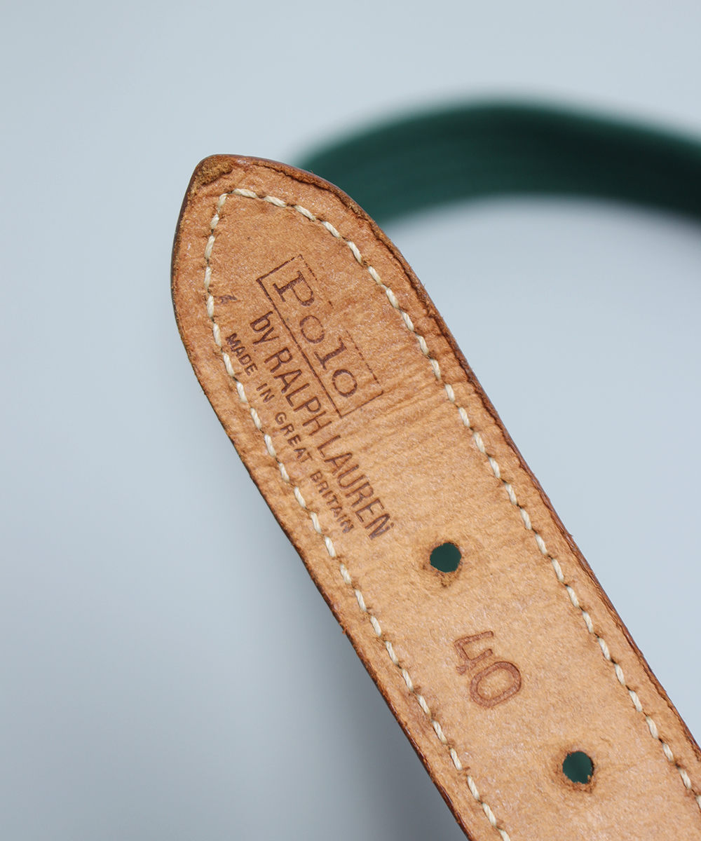 POLO RL vtg england leather trim belt