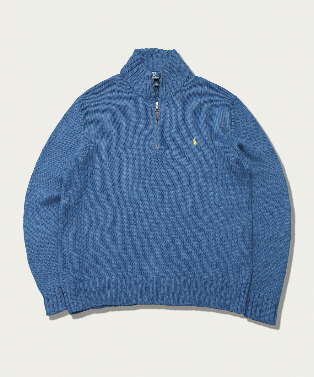 POLO RL cotton zip sweater