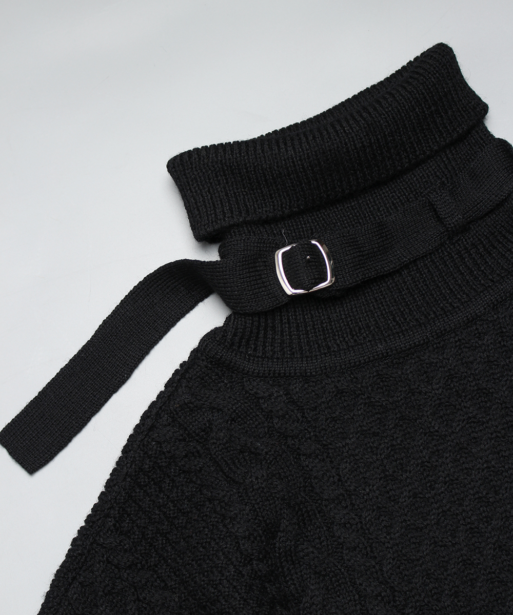 O project belted turtleneck wool sweater