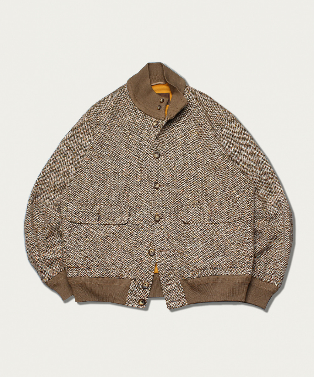 VALSTAR italy donegal wool tweed A-1 blouson