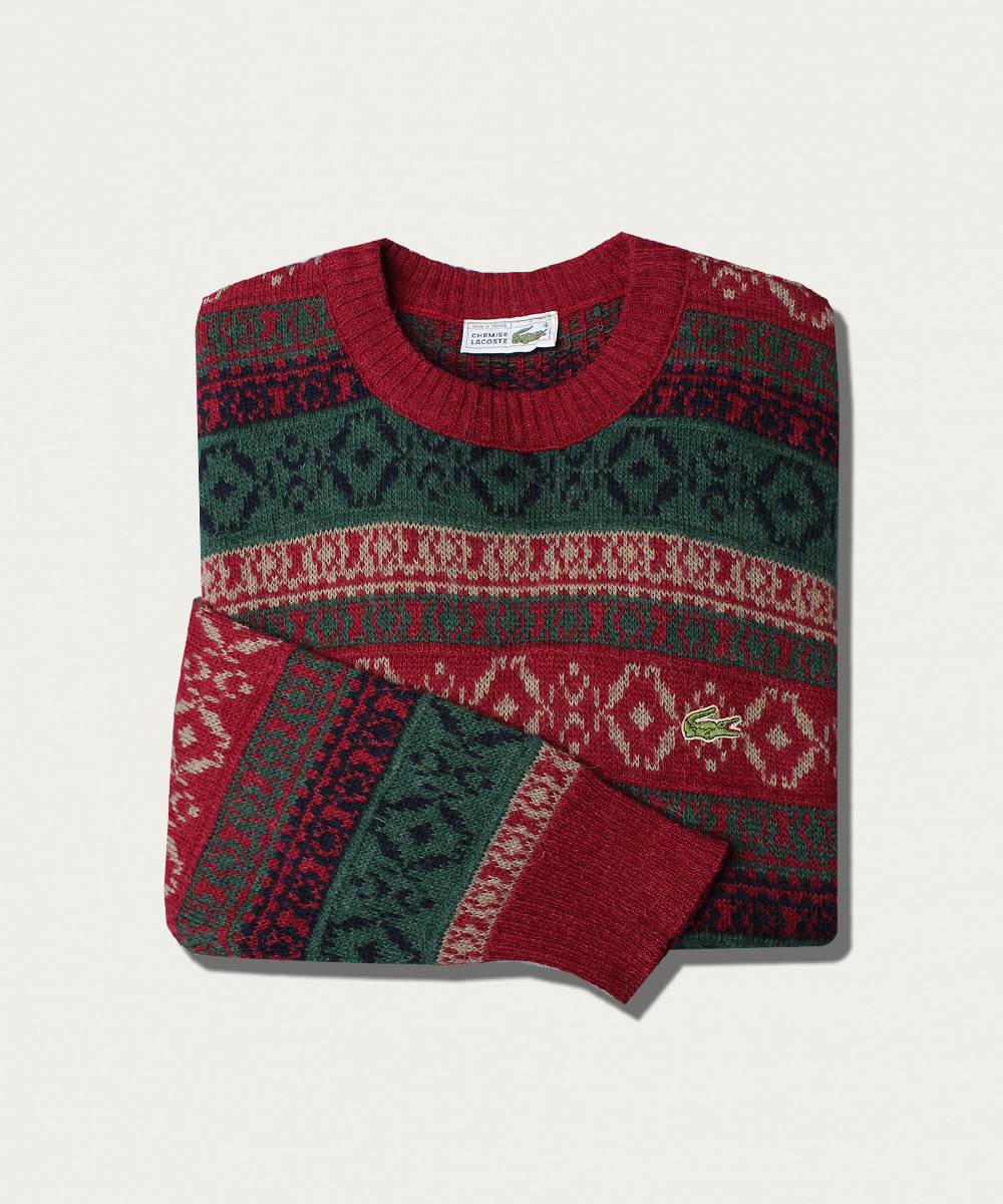 LACOSTE faisle alpaca wool sweater