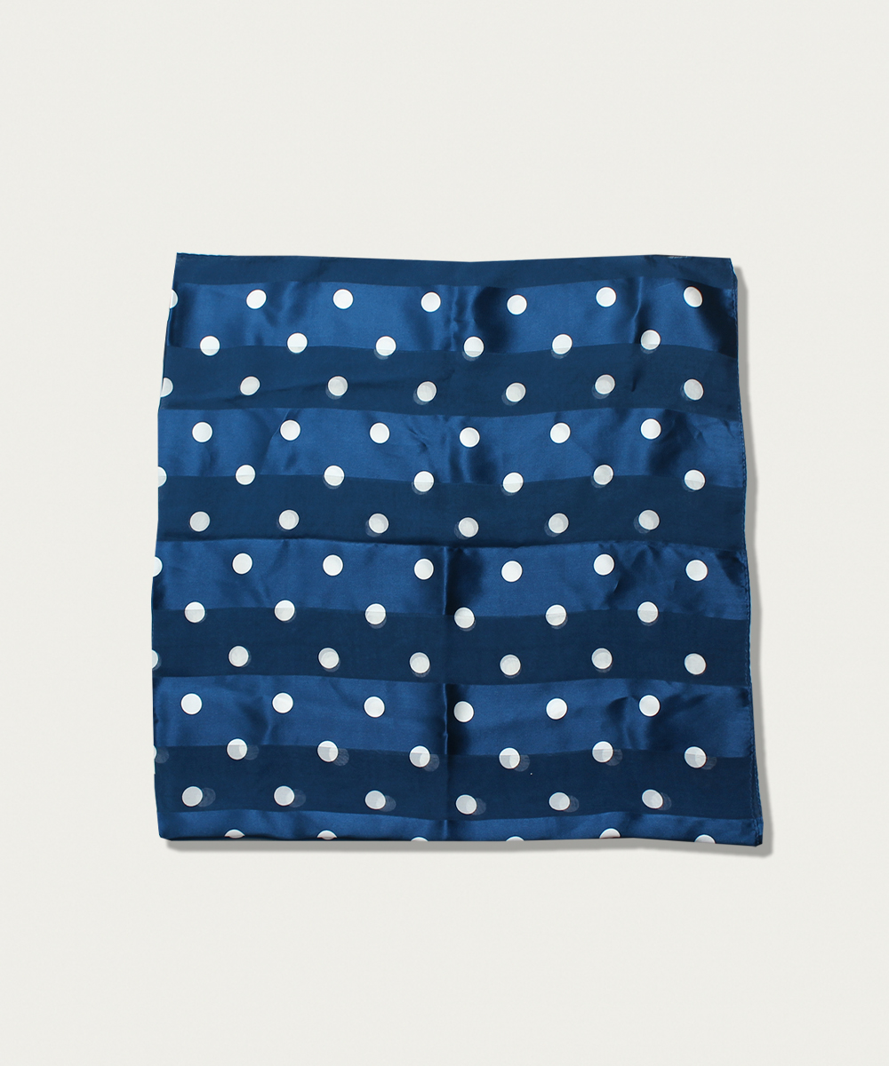 Silk dot square scarf