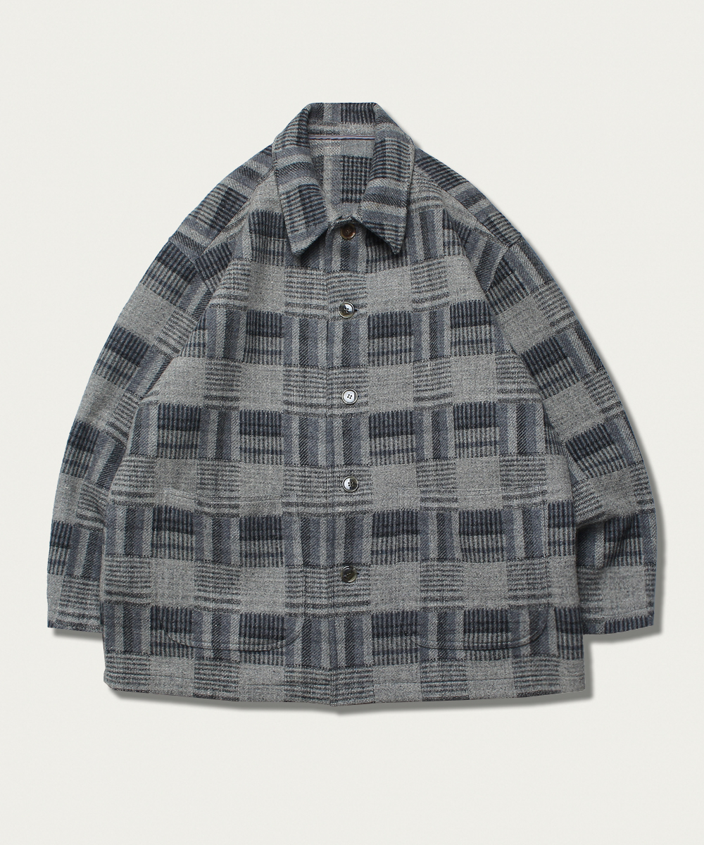 Pingcheng check wool jacket