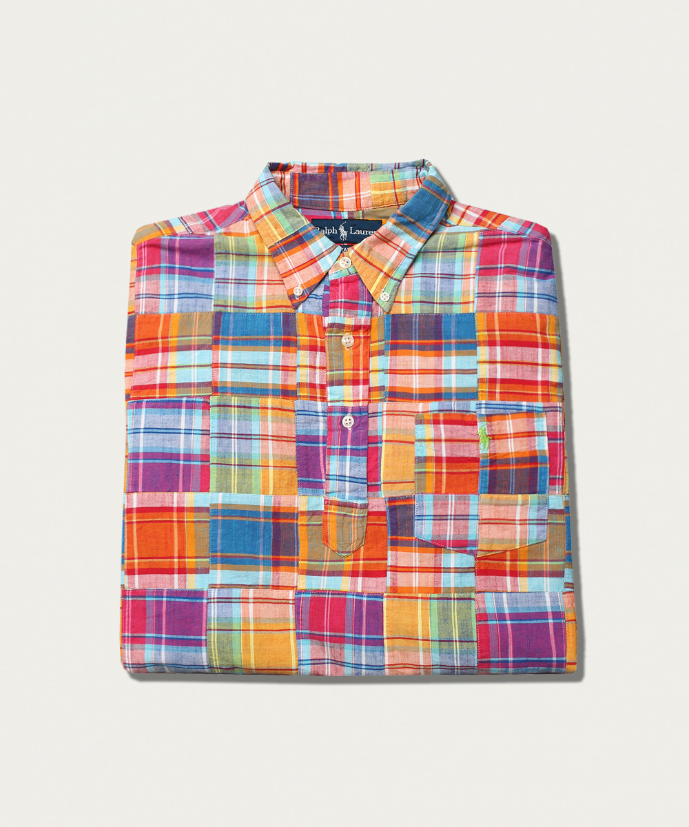 POLO RL patchwork pullover shirt