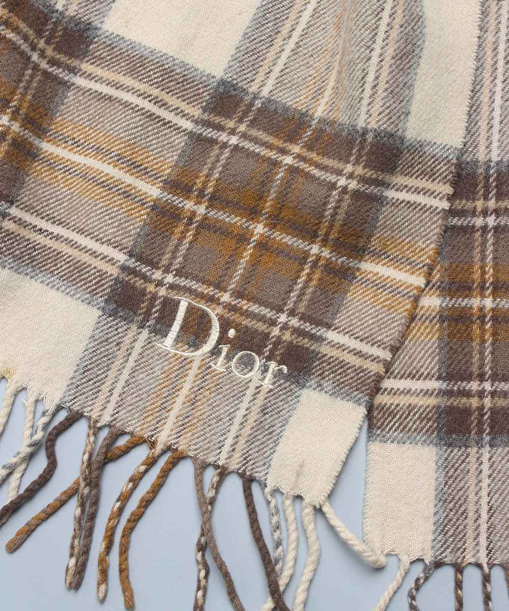 DIOR cashmere blend scotland wool muffler