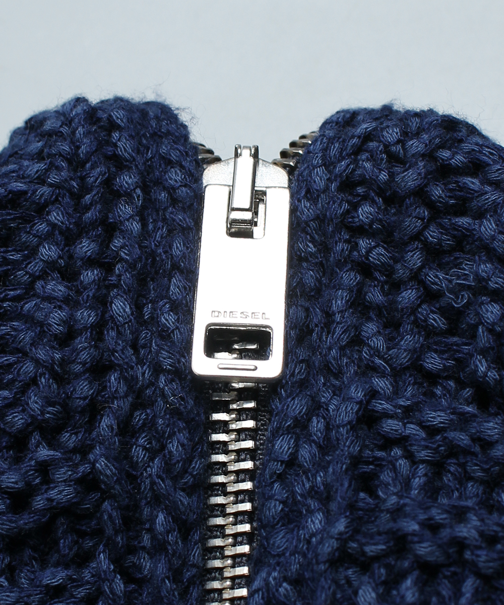 Diesel indigo cotton zip sweater