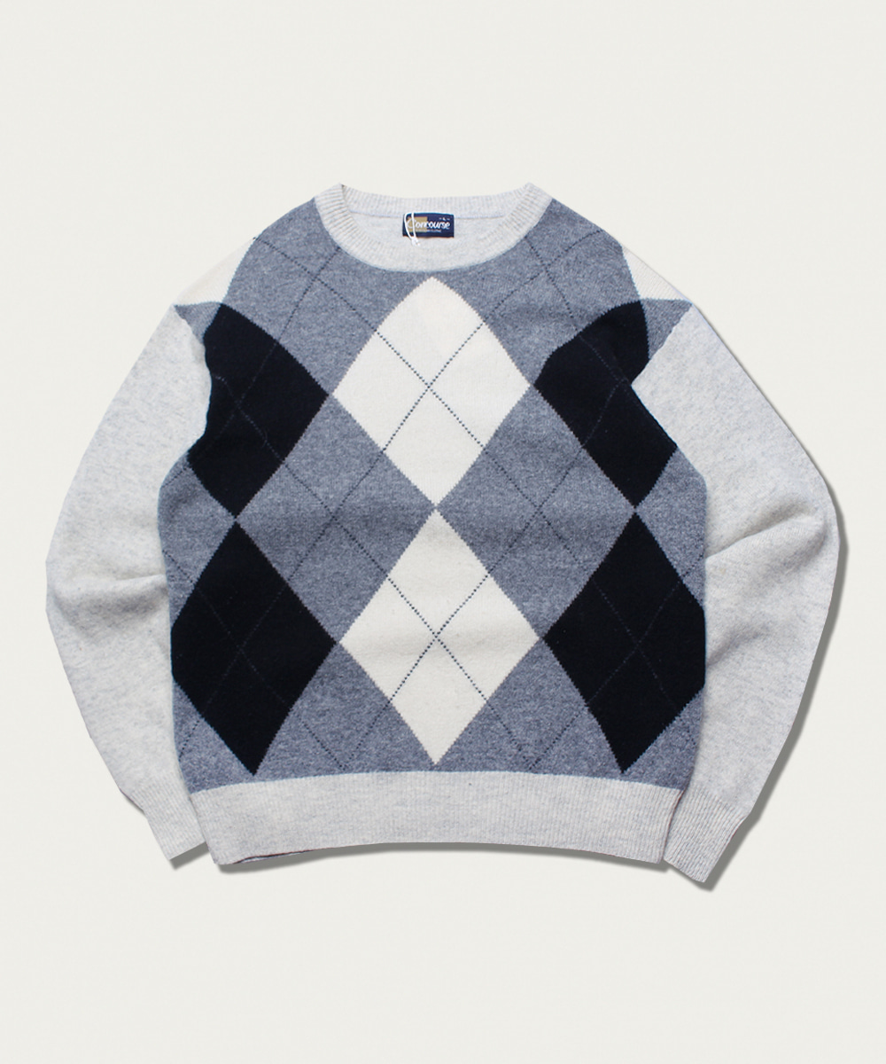 Concourse wool argyle sweater