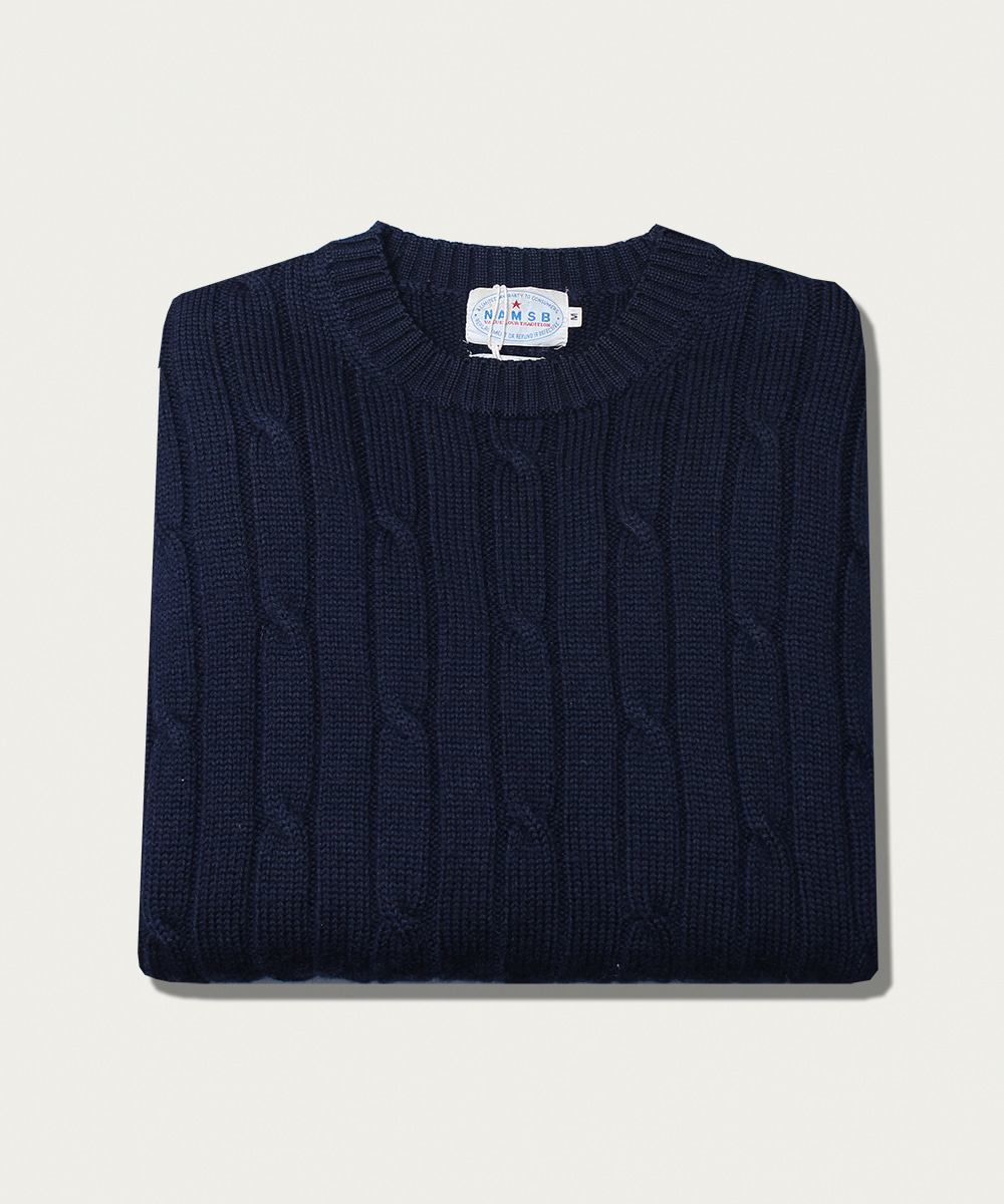 NAMSB cable wool sweater