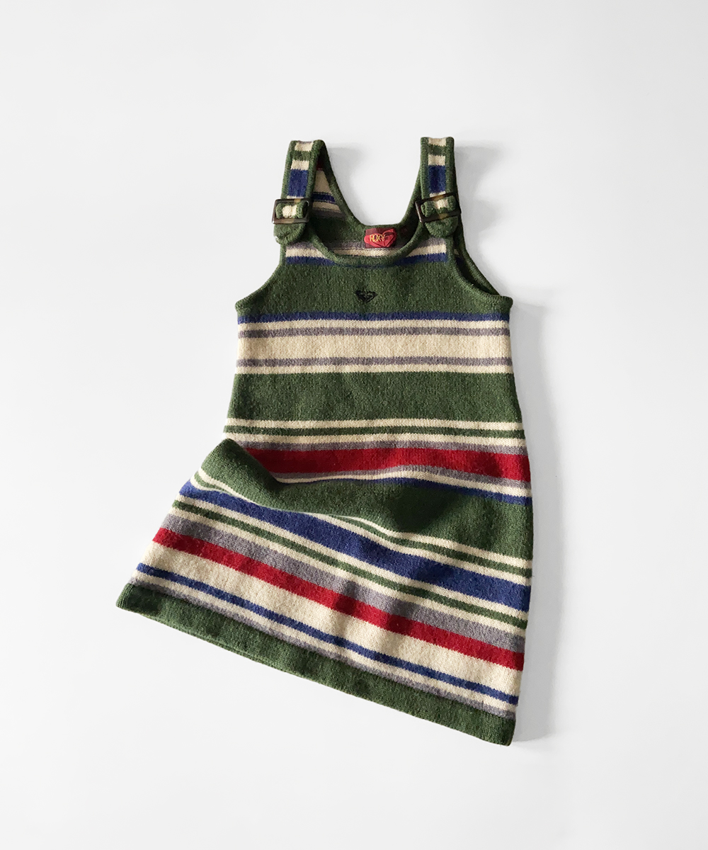 ROXY by QUIKSILVER stripe knit overall skirt