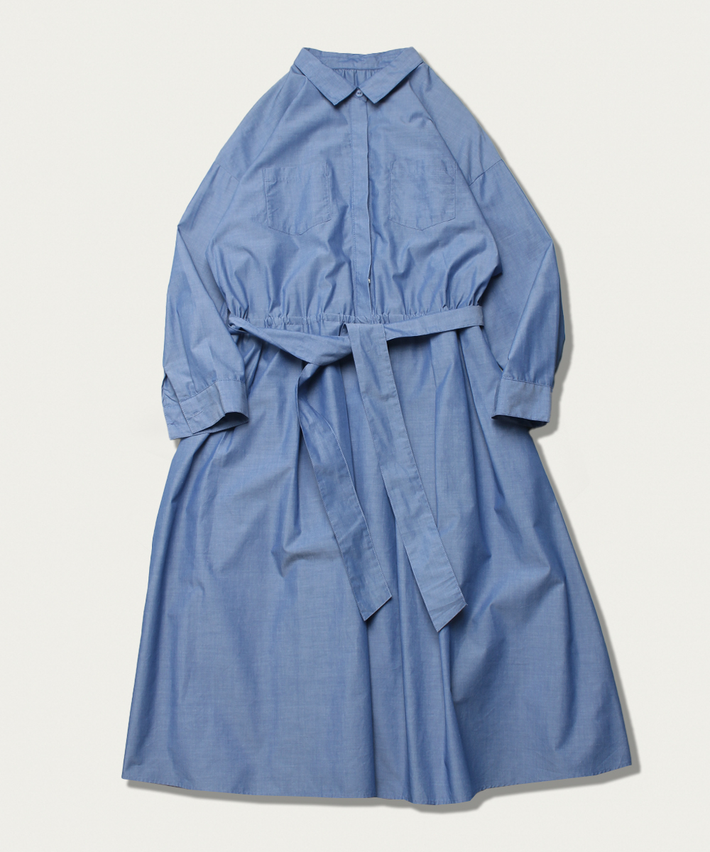 Natural Beauty basic chambray belted onepiece
