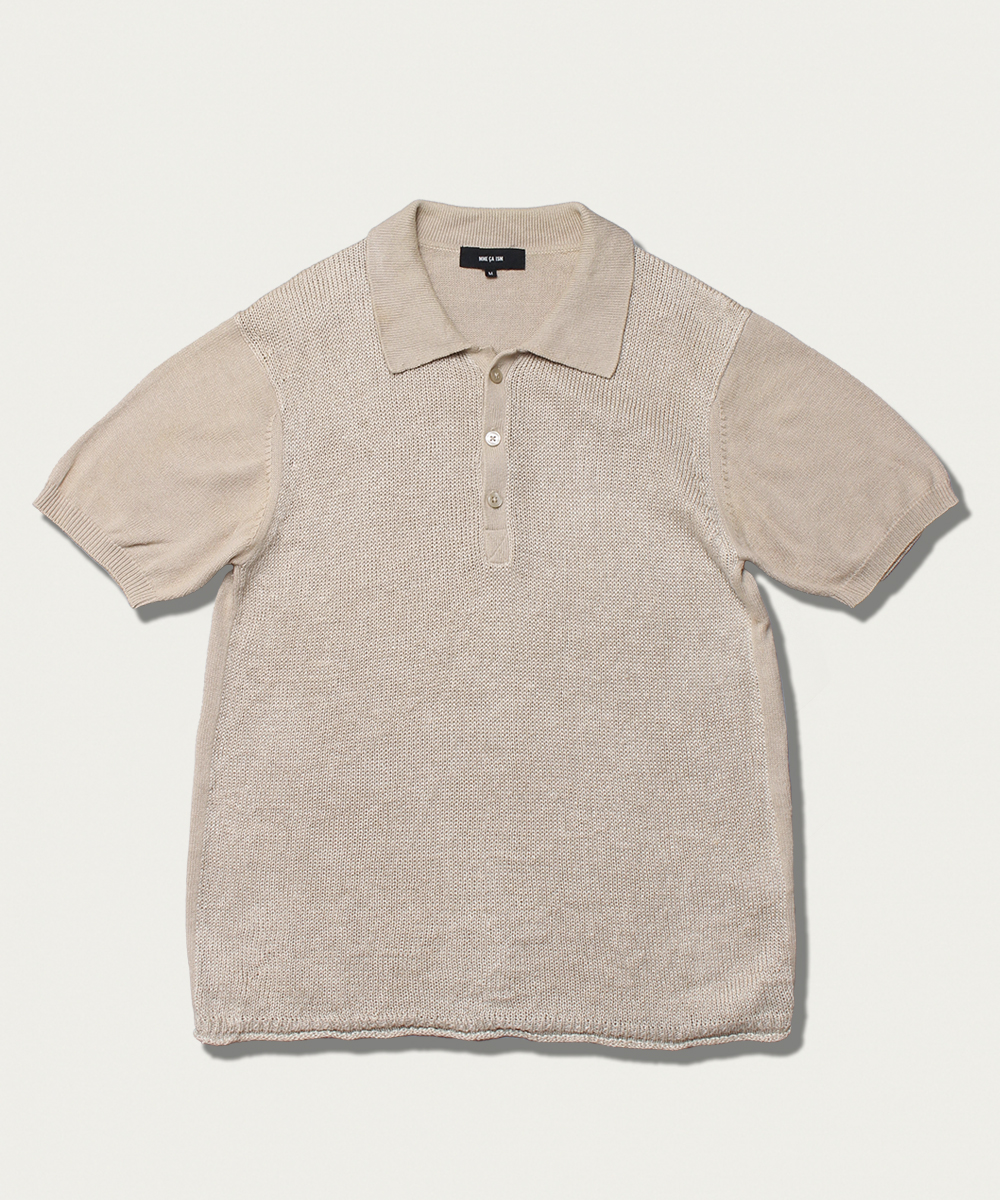 Comme ca ism linen polo knit
